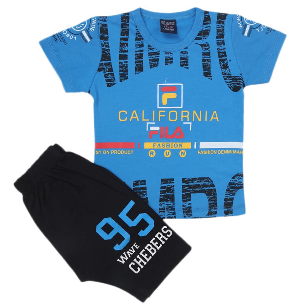 Boys Short Suit - Blue, Kids, Boys Sets And Suits, Chase Value, Chase Value