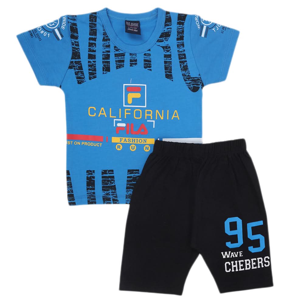 Boys Short Suit - Blue, Kids, Boys Sets And Suits, Chase Value, Chase Value