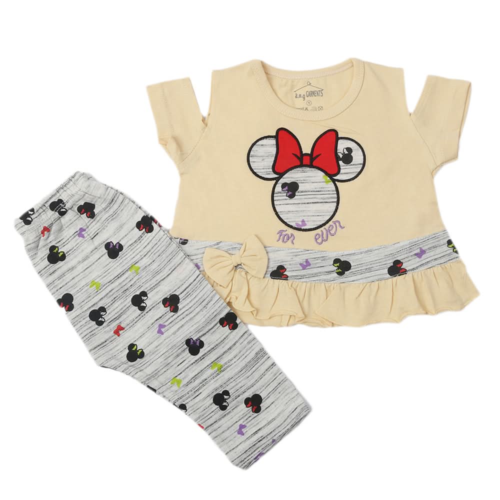 Newborn Girls Half Sleeves Suit - Fawn, Kids, Newborn Girls Sets And Suits, Chase Value, Chase Value