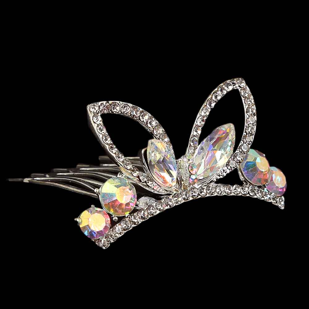 Metal Comb Crown For Women - White, Women, Hair And Head Jewellery, Chase Value, Chase Value