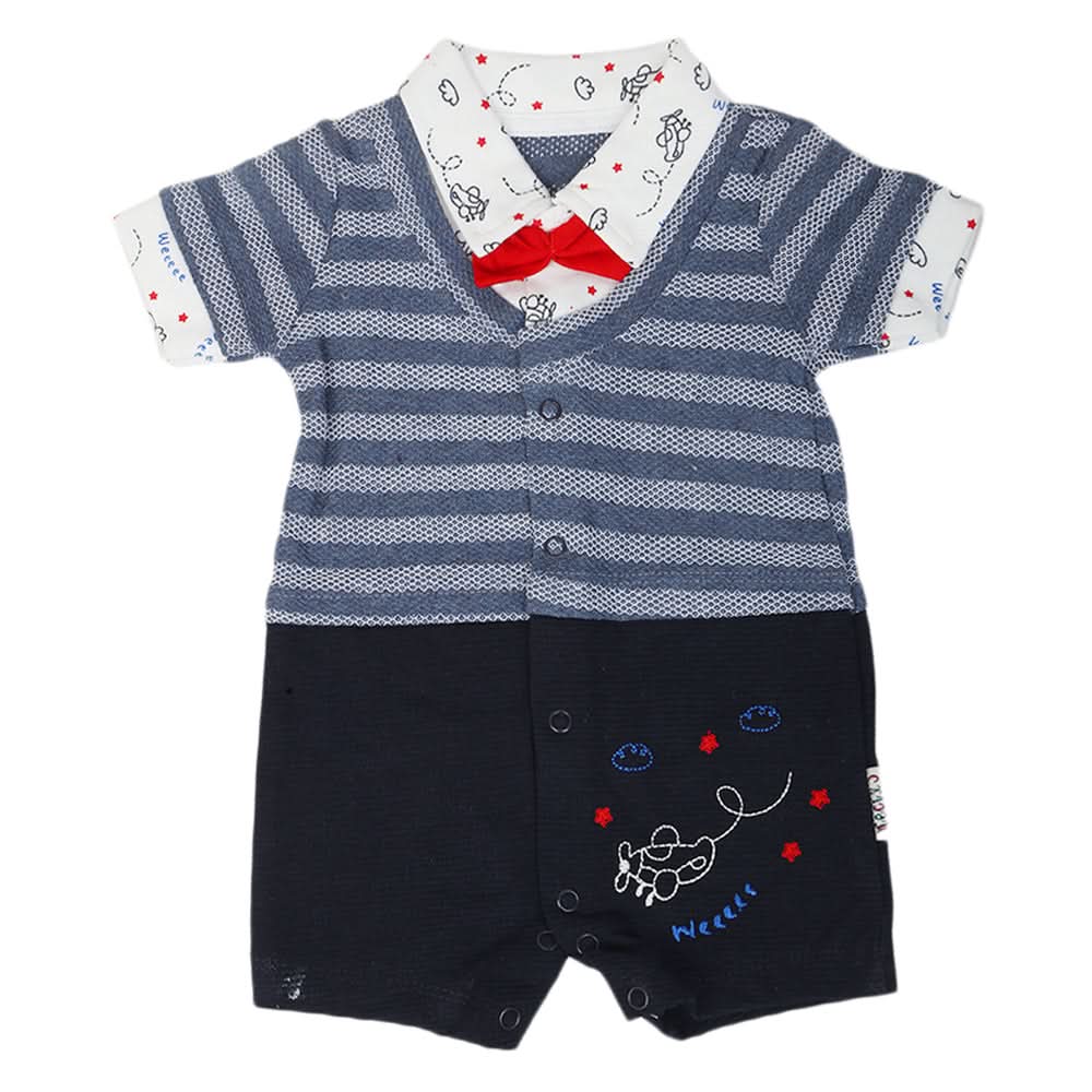 Newborn Boys Romper 1215 - Steel Blue, Kids, NB Boys Rompers, Chase Value, Chase Value