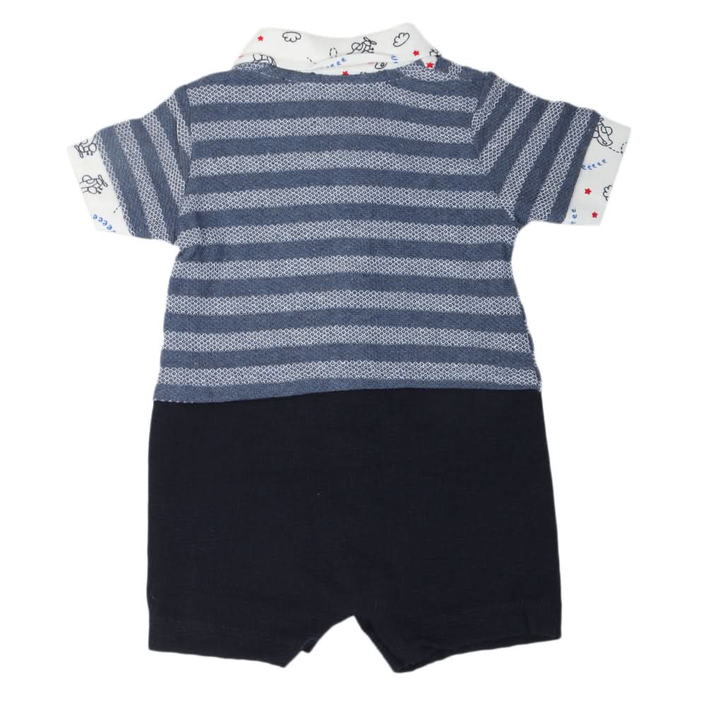 Newborn Boys Romper 1215 - Steel Blue, Kids, NB Boys Rompers, Chase Value, Chase Value