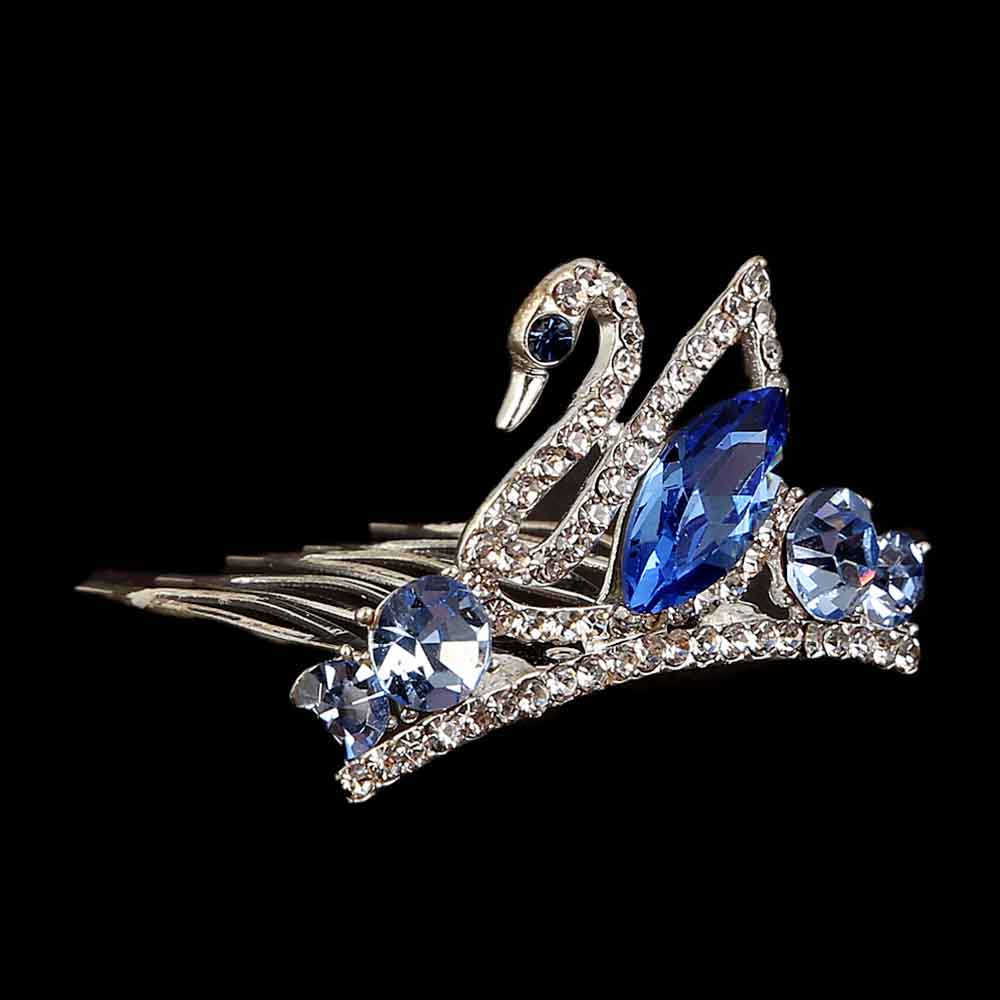 Metal Comb Crown For Women - Blue, Women, Hair And Head Jewellery, Chase Value, Chase Value