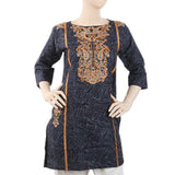 Women's Embroidered Kurti - Navy Blue, Women, Ready Kurtis, Chase Value, Chase Value