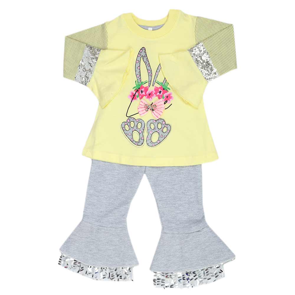 Girls Full Sleeves Suit - Yellow, Girls Suits, Chase Value, Chase Value