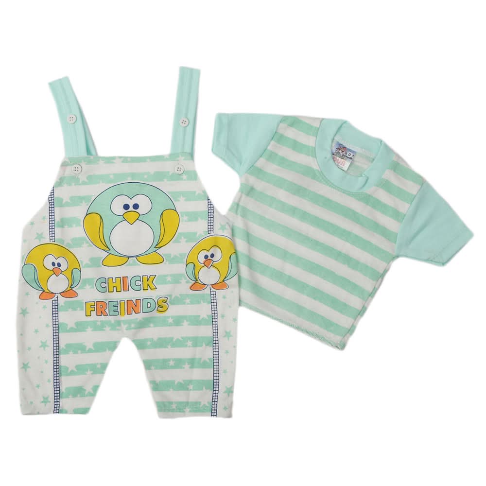 Newborn Boys Half Sleeves Romper - Sea Green, Kids, Newborn Boys Rompers, Chase Value, Chase Value