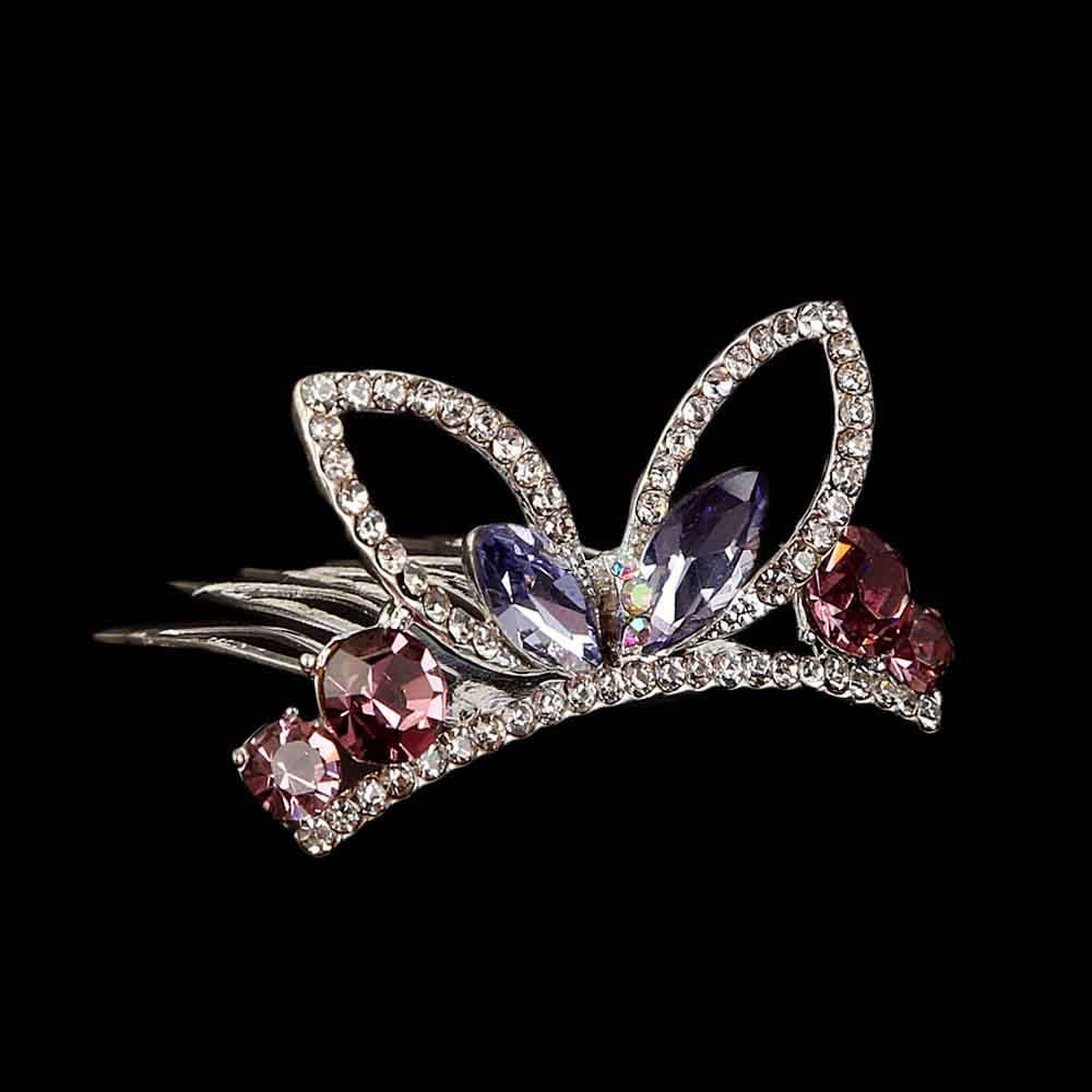 Metal Comb Crown For Women - Purple, Women, Hair And Head Jewellery, Chase Value, Chase Value