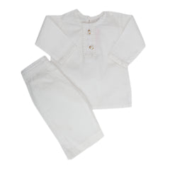 Newborn Plain Shalwar Suits - White, Kids, Newborn Boys Shalwar Suits, Chase Value, Chase Value