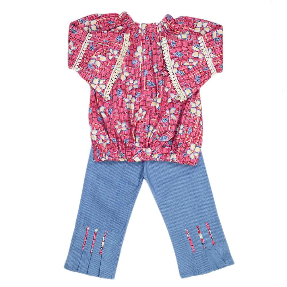 Girls Full Sleeves Suit - Pink, Girls Suits, Chase Value, Chase Value