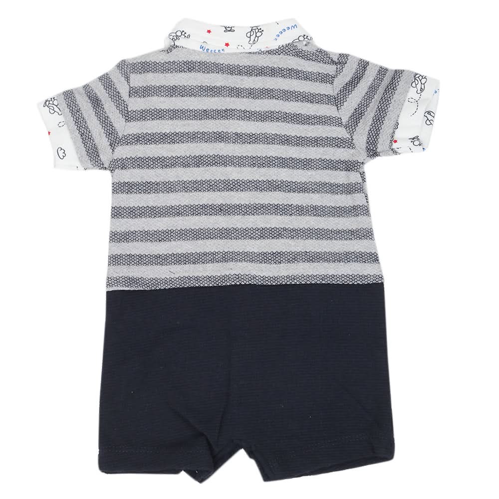 Newborn Boys Romper 1215 - Grey, Kids, NB Boys Rompers, Chase Value, Chase Value