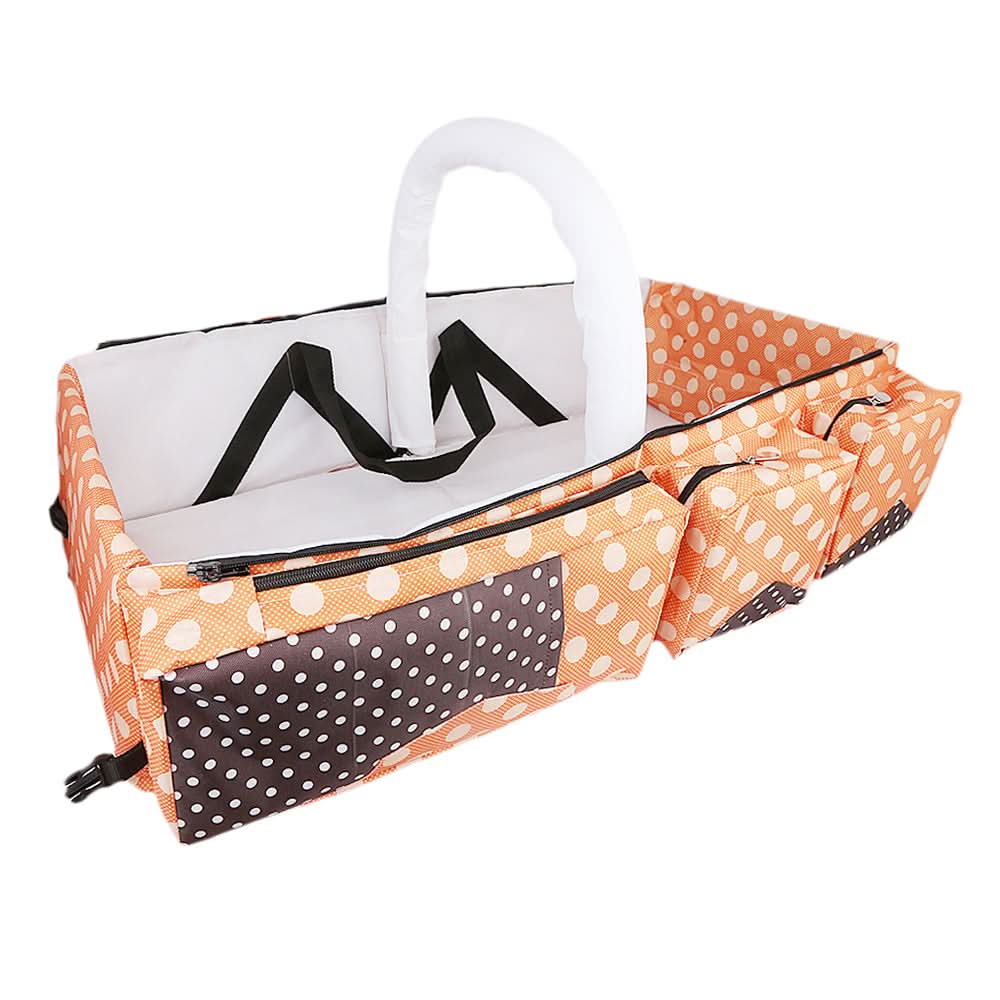 Newborn Baby Bag & Bed 4 in 1 - Orange, Kids, Sleeping Bags, Kids, Maternity Bag (Diaper Bag), Chase Value, Chase Value
