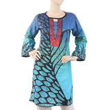 Women's Digital Printed Kurti - Royal Blue, Women, Ready Kurtis, Chase Value, Chase Value