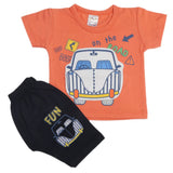 Newborn Boys Half Sleeves Suit - Peach, Kids, Newborn Boys Sets And Suits, Chase Value, Chase Value