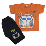 Newborn Boys Half Sleeves Suit - Rust, Kids, Newborn Boys Sets And Suits, Chase Value, Chase Value