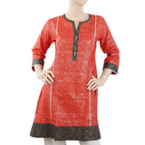 Women's Printed Cotton Kurti - Red, Women, Ready Kurtis, Chase Value, Chase Value