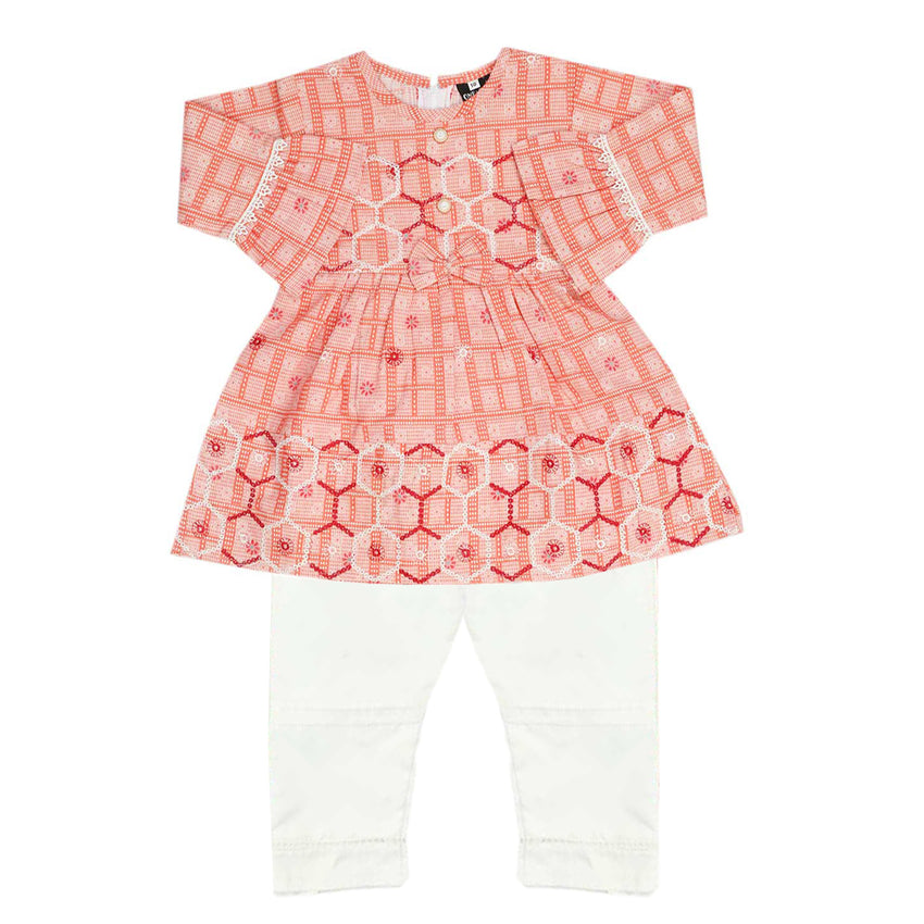 Girls Full Sleeves Suit - Peach, Girls Suits, Chase Value, Chase Value