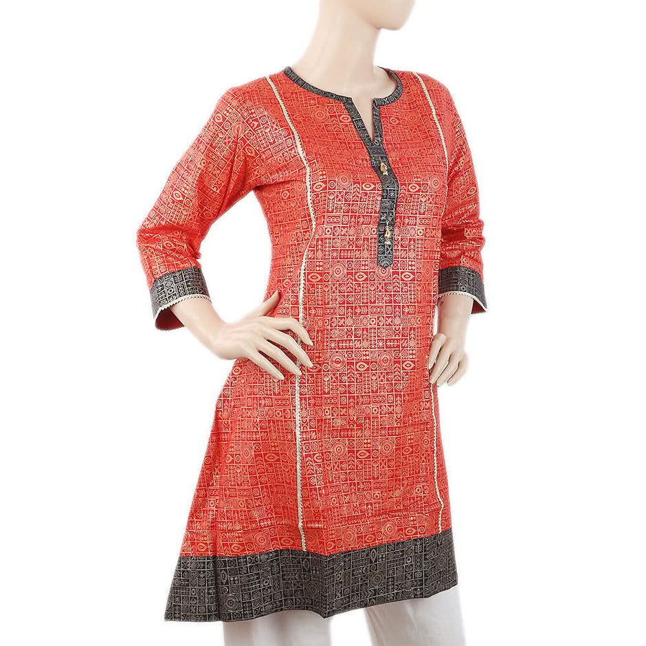 knee length dresses for ladies Five Star Classic Printed Lawn 3 Pcs Unstitched Suit