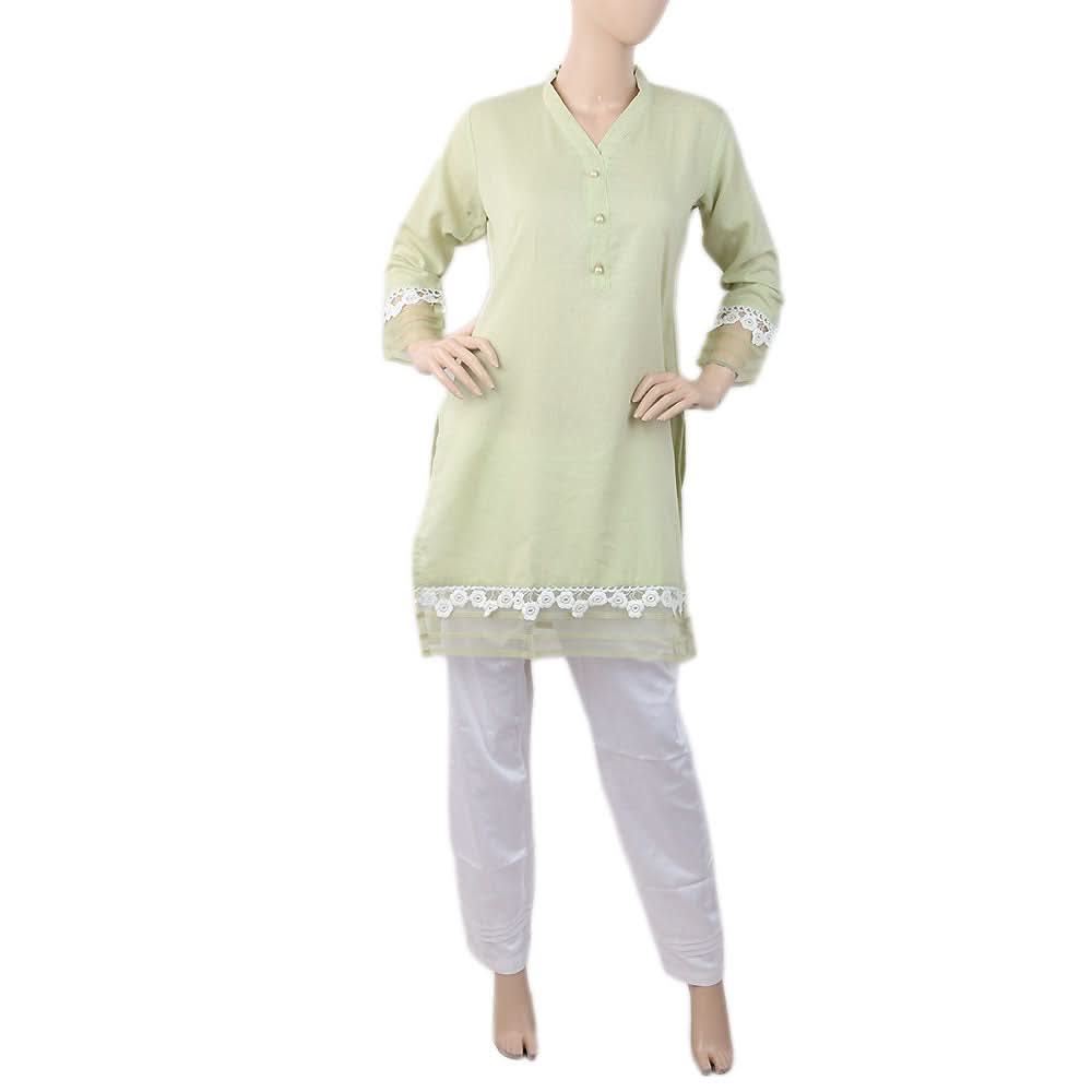 Women's Stitched 2Pcs Shalwar Suit - Green, Women, Shalwar Suits, Chase Value, Chase Value