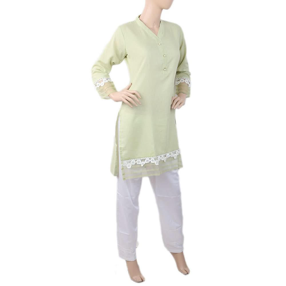 Women's Stitched 2Pcs Shalwar Suit - Green, Women, Shalwar Suits, Chase Value, Chase Value