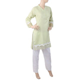 Women's Stitched 2Pcs Shalwar Suit - Green, Women, Shalwar Suits, Chase Value, Chase Value