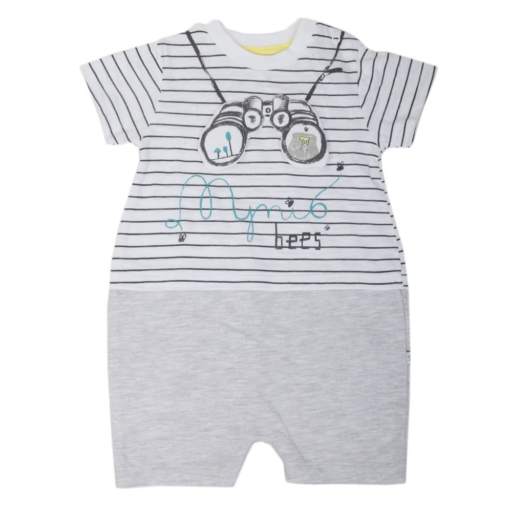 Newborn Boys Romper - Light Grey, Kids, Newborn Boys Rompers, Chase Value, Chase Value