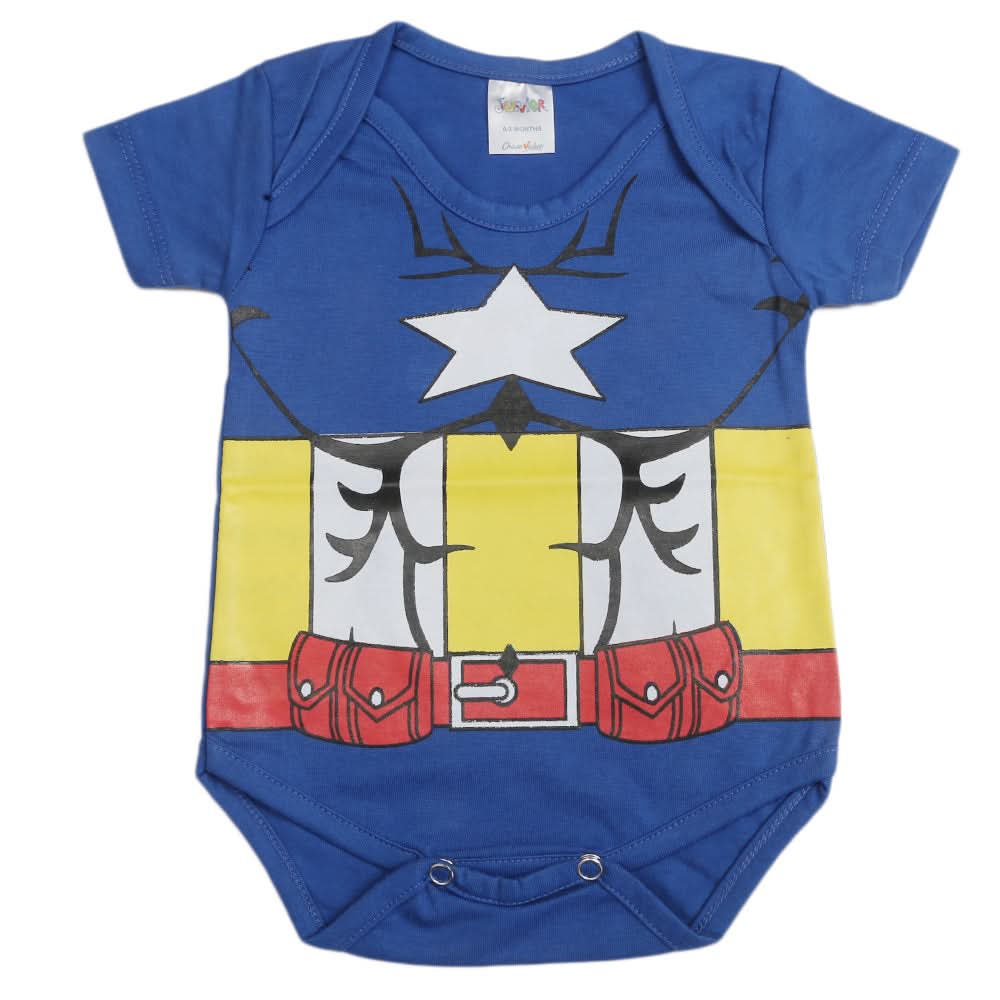 Newborn Boys Half Sleeves Romper - Blue, Kids, Newborn Boys Rompers, Chase Value, Chase Value