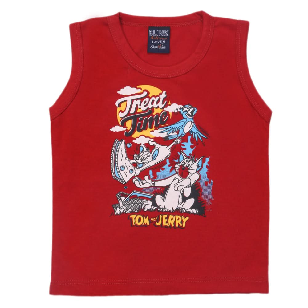 Boys Sando T-Shirt - Red, Kids, Boys Sando, Chase Value, Chase Value