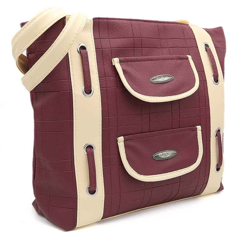 Women's Handbag (8653) - Maroon, Women, Bags, Chase Value, Chase Value