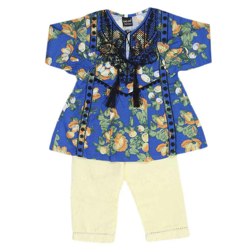 Girls Full Sleeves Suit - Blue, Girls Suits, Chase Value, Chase Value
