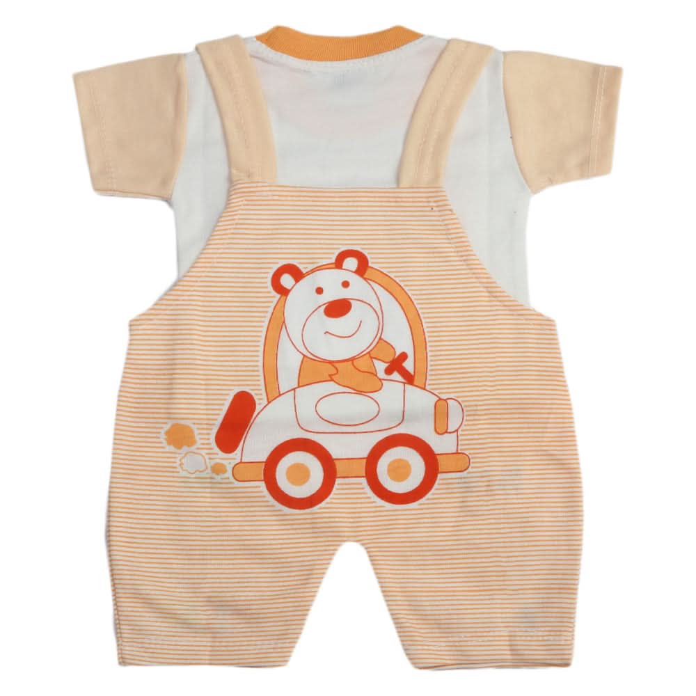Newborn Boys Half Sleeves Romper - Peach, Kids, Newborn Boys Rompers, Chase Value, Chase Value