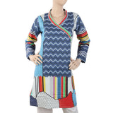 Women's Digital Printed Kurti - Blue, Women, Ready Kurtis, Chase Value, Chase Value