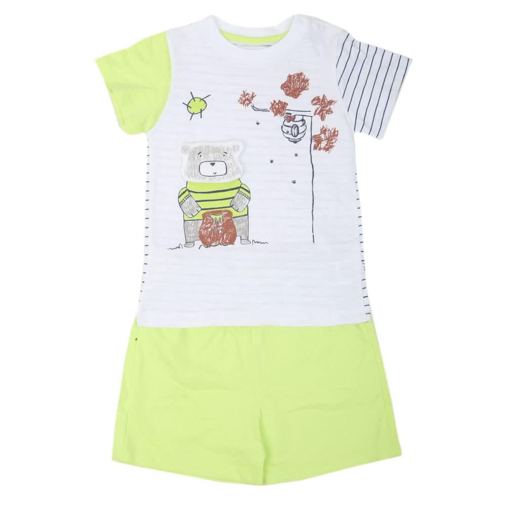Newborn Boys Half Sleeves Suit - Green, Kids, NB Boys Sets And Suits, Chase Value, Chase Value
