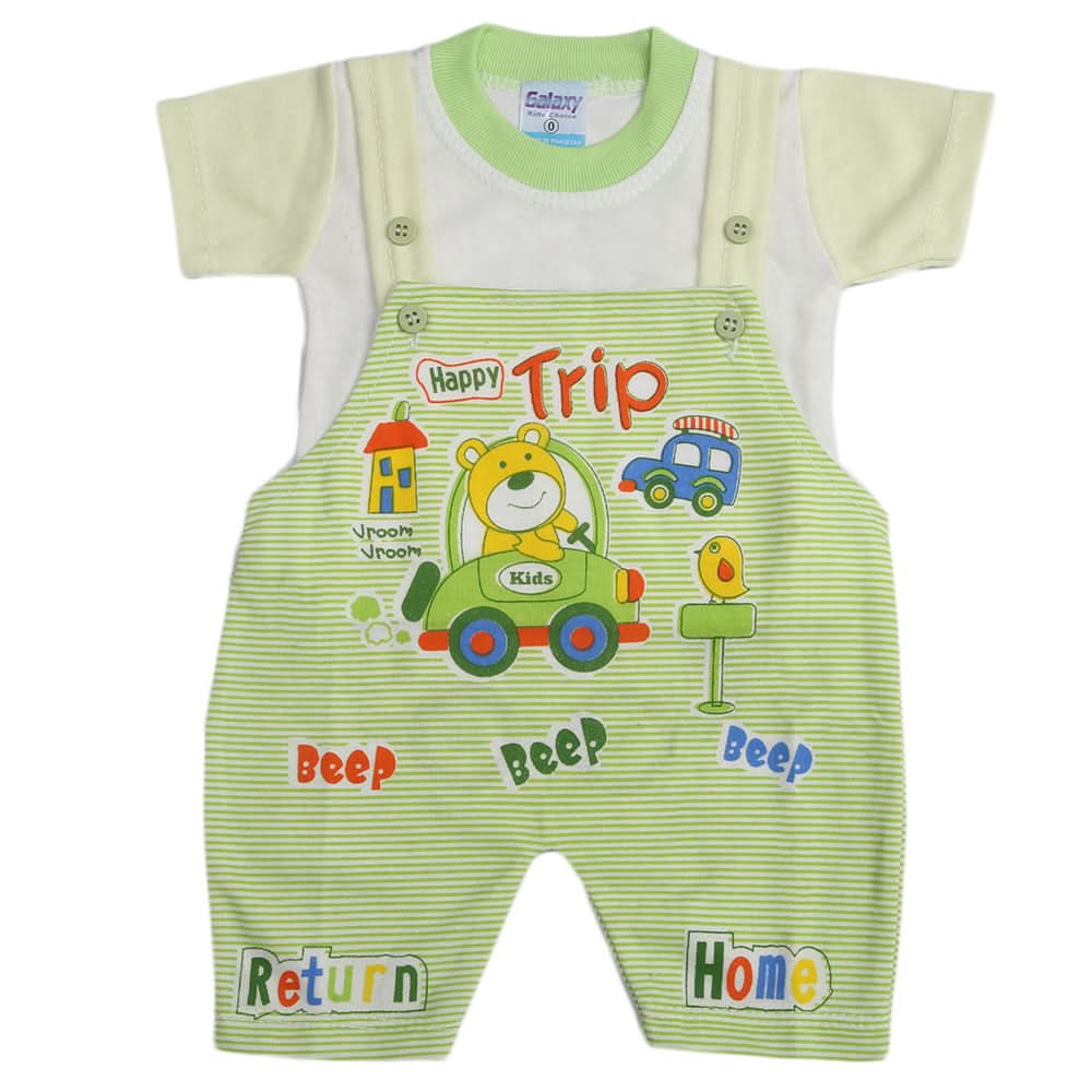 Newborn Boys Half Sleeves Romper - Green, Kids, Newborn Boys Rompers, Chase Value, Chase Value