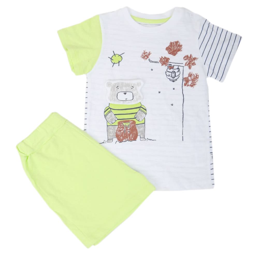 Newborn Boys Half Sleeves Suit - Green, Kids, NB Boys Sets And Suits, Chase Value, Chase Value