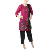 Women's Embroidered 3Pcs Suit - Purple, Women, Shalwar Suits, Chase Value, Chase Value
