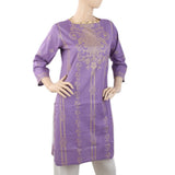 Women's Printed Doriya Kurti - Purple, Women, Ready Kurtis, Chase Value, Chase Value