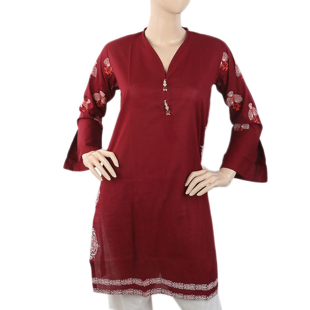 Women's Doriya Kurti - Maroon, Women, Ready Kurtis, Chase Value, Chase Value