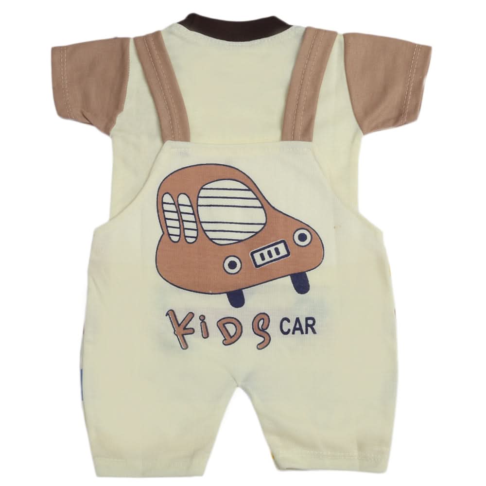 Newborn Boys Half Sleeves Romper - Brown, Kids, Newborn Boys Rompers, Chase Value, Chase Value