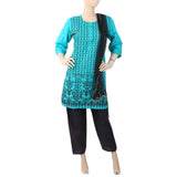 Women's Embroidered 03 Pcs Suit - Sea Green, Women, Shalwar Suits, Chase Value, Chase Value