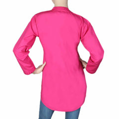 Women's Embroidered Woven Top - Pink, Women, T-Shirts And Tops, Chase Value, Chase Value