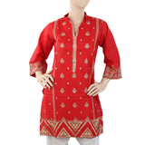 Women's Embroidered Kurti - Red, Women, Ready Kurtis, Chase Value, Chase Value