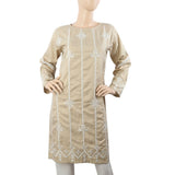 Women Embroidered Kurti - Beige, Women Ready Kurtis, Chase Value, Chase Value