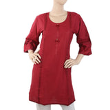 Women's Embroidered Kurti - Maroon, Women, Ready Kurtis, Chase Value, Chase Value