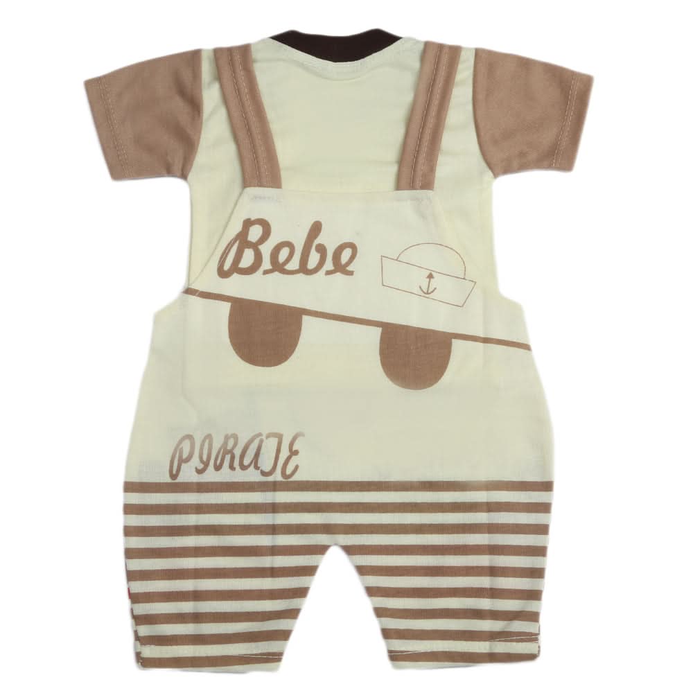 Newborn Boys Half Sleeves Romper - Coffee, Kids, Newborn Boys Rompers, Chase Value, Chase Value