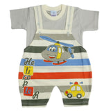 Newborn Boys Half Sleeves Romper - Fawn, Kids, Newborn Boys Rompers, Chase Value, Chase Value