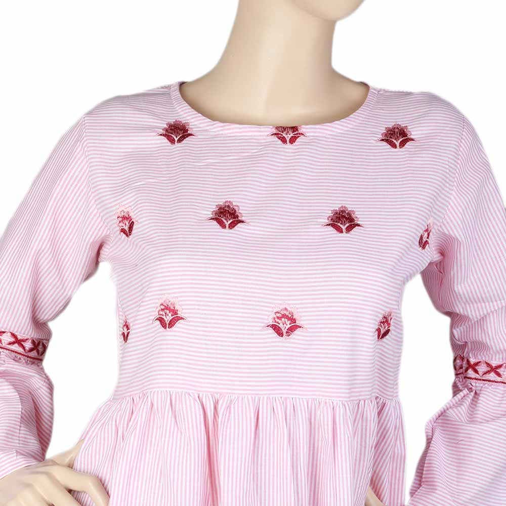 Women's Embroidered Kurti - Pink, Women's Fashion, Chase Value, Chase Value