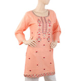 Women's Embroidered Kurti - Peach, Women, Ready Kurtis, Chase Value, Chase Value
