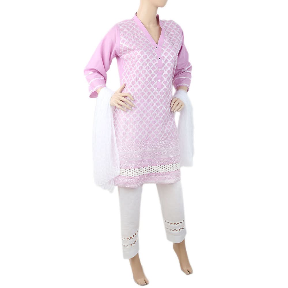 Women's Embroidered 03 Pcs Suit - Purple, Women, Shalwar Suits, Chase Value, Chase Value