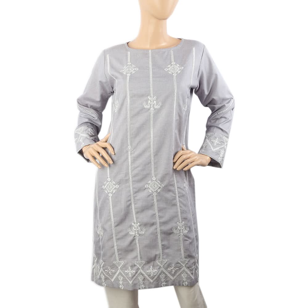 Women Embroidered Kurti - Purple, Women Ready Kurtis, Chase Value, Chase Value