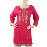 Women's Embroidered Kurti - Pink, Women, Ready Kurtis, Chase Value, Chase Value